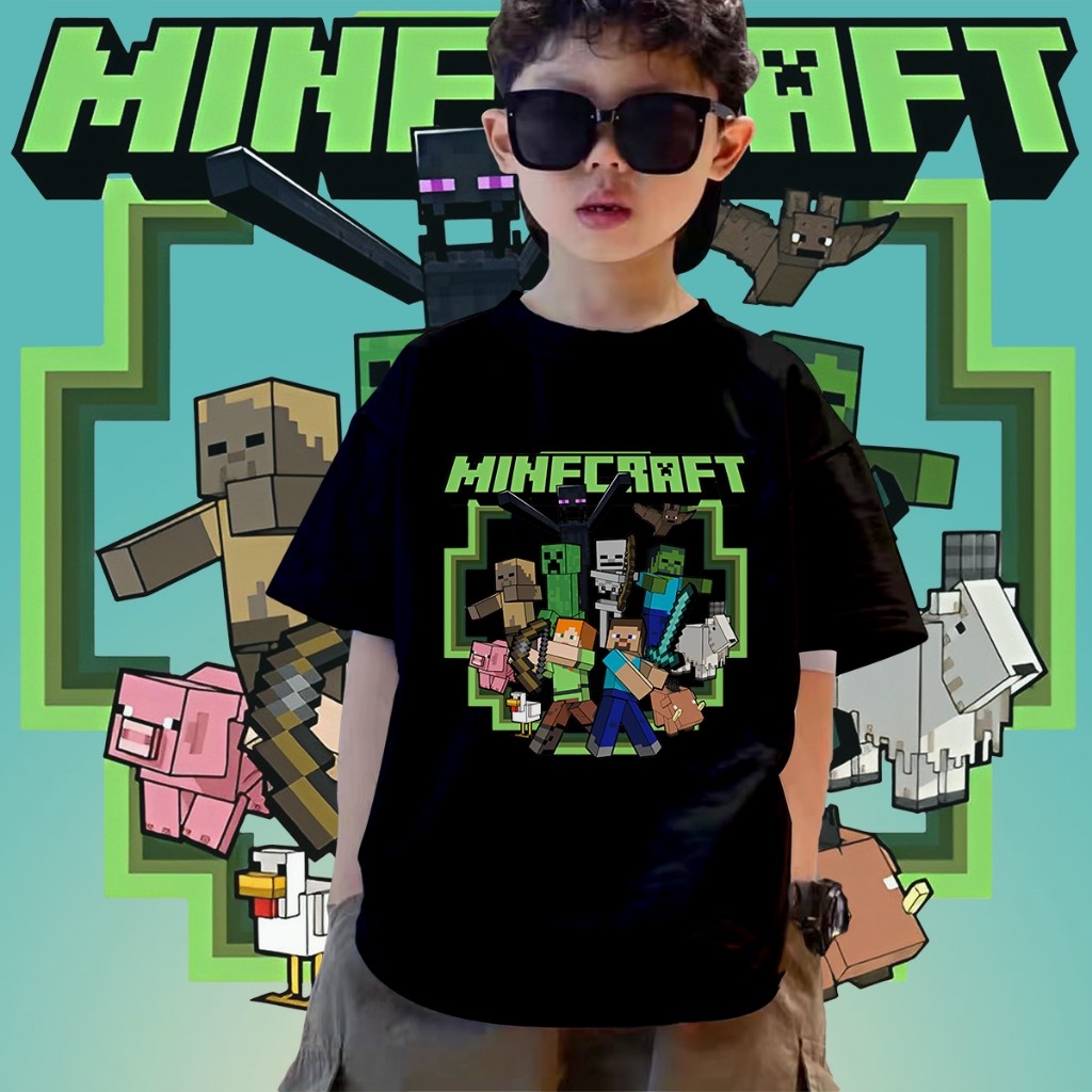 (จัดส่งตลอด 24 ชั่วโมง) Kids T shop เสื้อเด็ก เสื้อเกมส์ สำหรับเด็กและผู้ใหญ่ N0.110 สี ผ้าใส่สบาย
