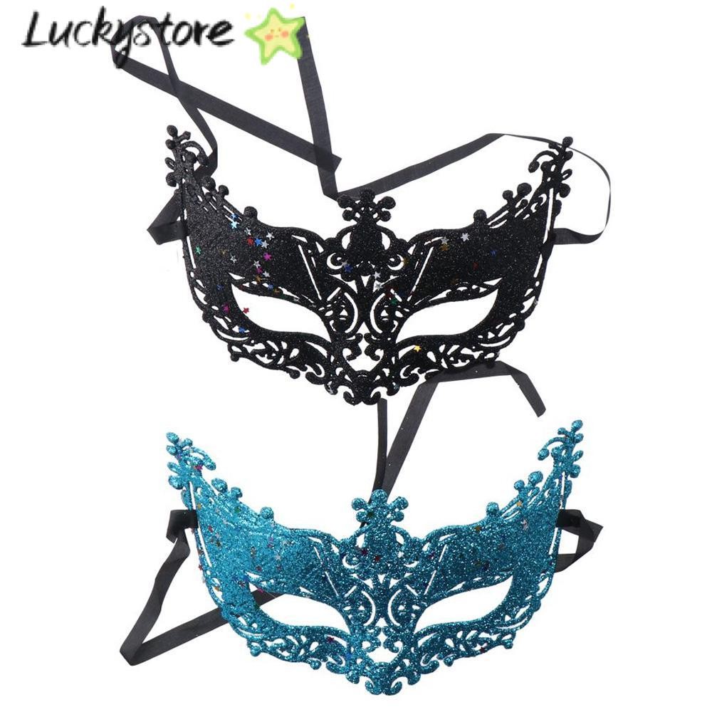 Lucky หน้ากากแฟนซี ประดับเลื่อม กลิตเตอร์ หลากสี สําหรับปาร์ตี้ฮาโลวีน คริสต์มาส