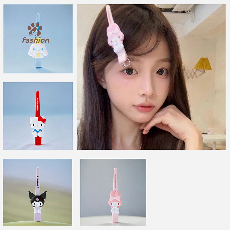 [แฟชั่น] Sanrio Anime Hello Kitty Hairpin การ์ตูน Melody กิ๊บติดผมน่ารักอินเทรนด์อเนกประสงค์ตกแต่งกิ๊บติดผมหน้าม้าสาวของขวัญ {TH}