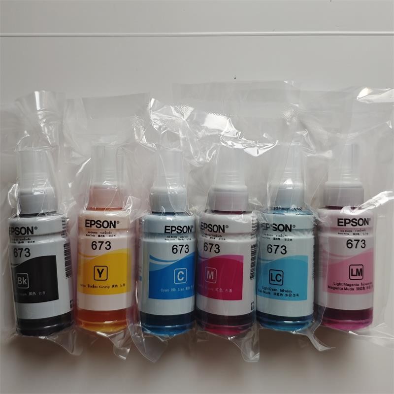 [ไม่มีกล่อง] หมึกแท้ EPS0N 673 ชุด 6 สี แท้ 100% L series: L800/L805/L810/L850/L1800