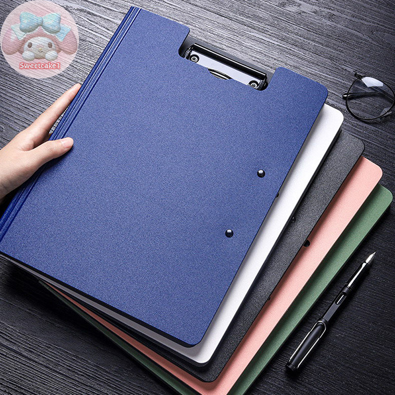 Sweetcake1 A4 แฟ้มโฟลเดอร์คลิปบอร์ด Wrig Pad Memo คลิปบอร์ดคลิปคู่ Organizer EN