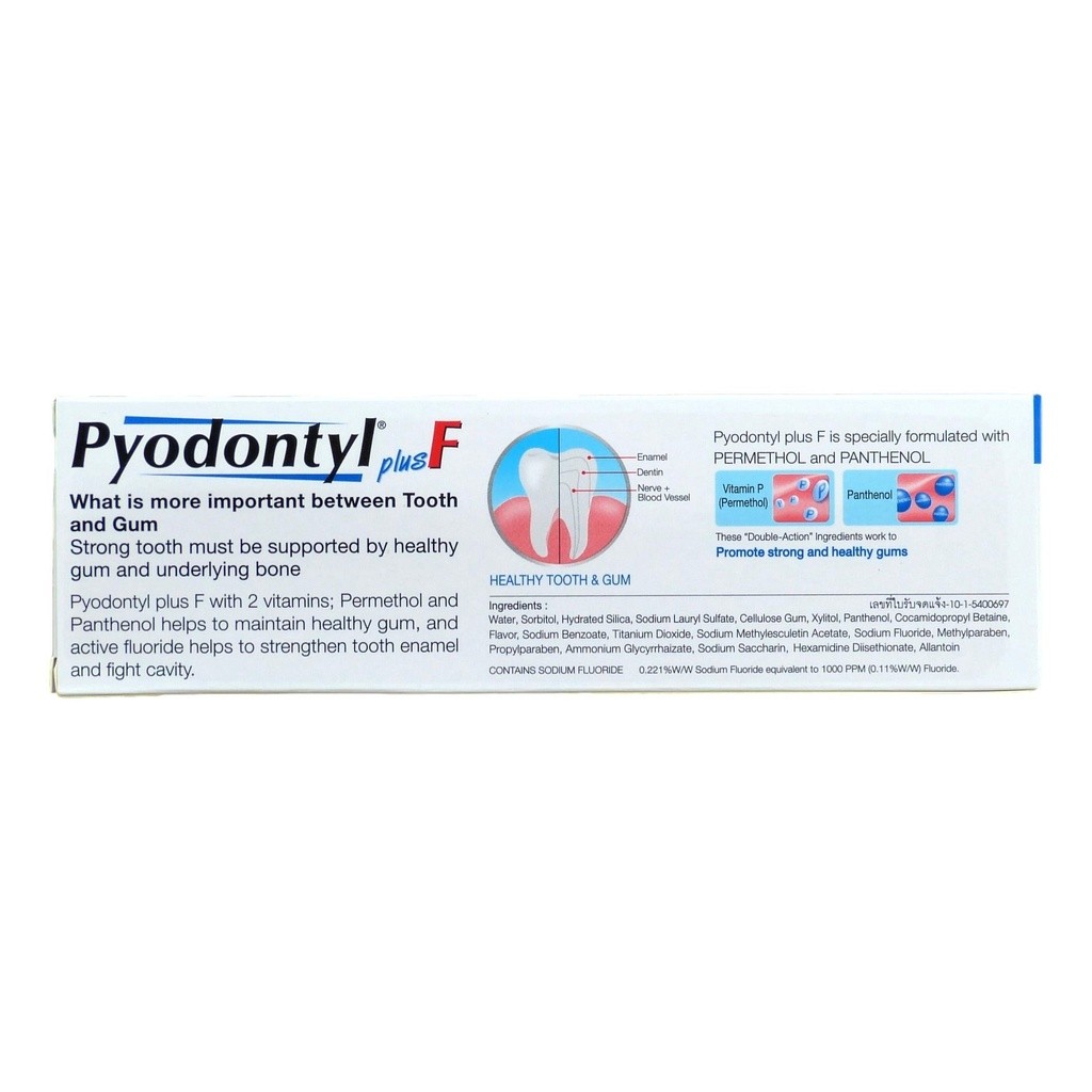 ยาสีฟัน Pyodontyl plus F 160 กรัม Fluocaril toothpaste 160g