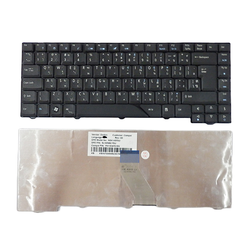 คีย์บอร์ด Acer Aspire 4925 4925G 4530 4930 4935 4935G 4937 4937G 4730 4730Z 4730ZG ภาษาไทย-สีดำ KEYB