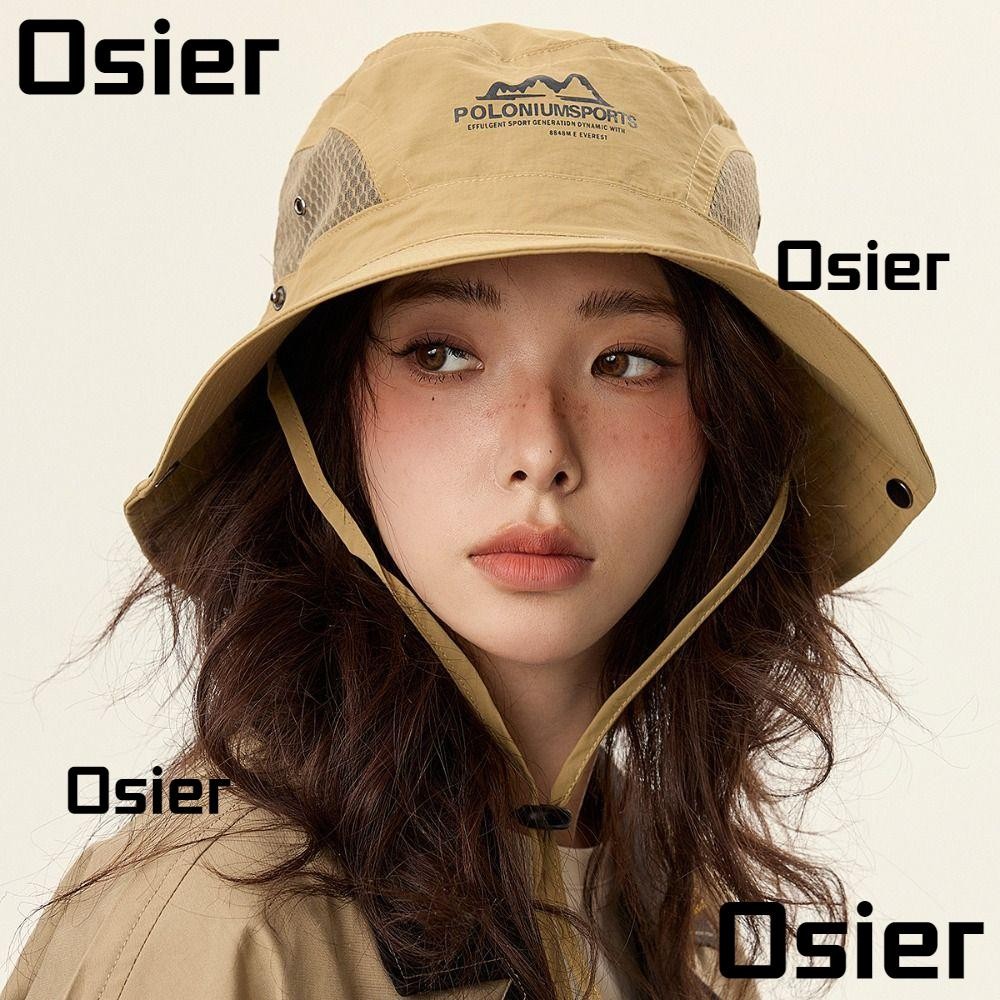 โอเซอร์1หมวกชาวประมง,กันแดดระบายอากาศหมวกถัง,แฟชั่นแบบพกพาปีกกว้างหมวกกันแดดแห้งเร็วตั้งแคมป์เดินป่า
