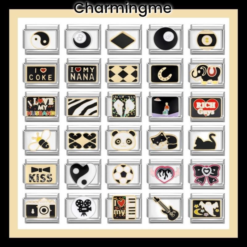Black Series Charms อิตาเลี่ยน Modular สร้อยข้อมือ Charm Links Fit 9 มม.สร้อยข้อมือสแตนเลสเครื่องประดับ DIY ทํา