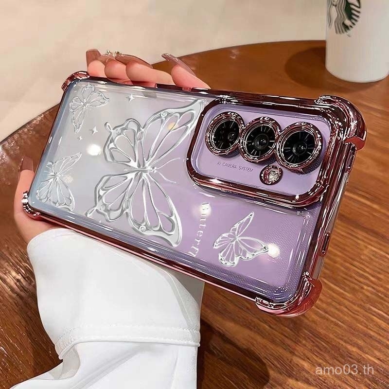 Case Samsung A54 A05s A53 A73 5G A52 A55 A32 A32 A33 A05 5G เคสโทรศัพท์ CLEAR Luxury aesthetic กันกระแทกหนา Air Cushion Anti-Fall qjme