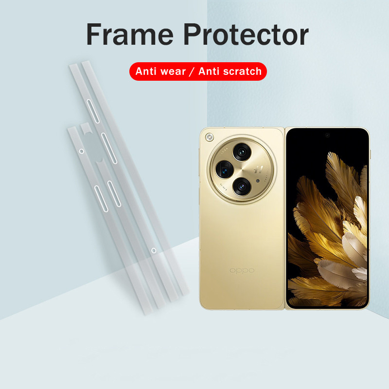 กรอบป้องกันไฮโดรเจลฟิล์มด้านข้างสําหรับoppoค้นหาn5 N3 N2 FindN3 FindN2 5GขอบบานพับProtectorสติกเกอร์ชายแดน