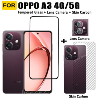 Oppo A3 กระจกนิรภัย OPPO A3X 4G 5G A3 Pro A60 A80 ป้องกันหน้…