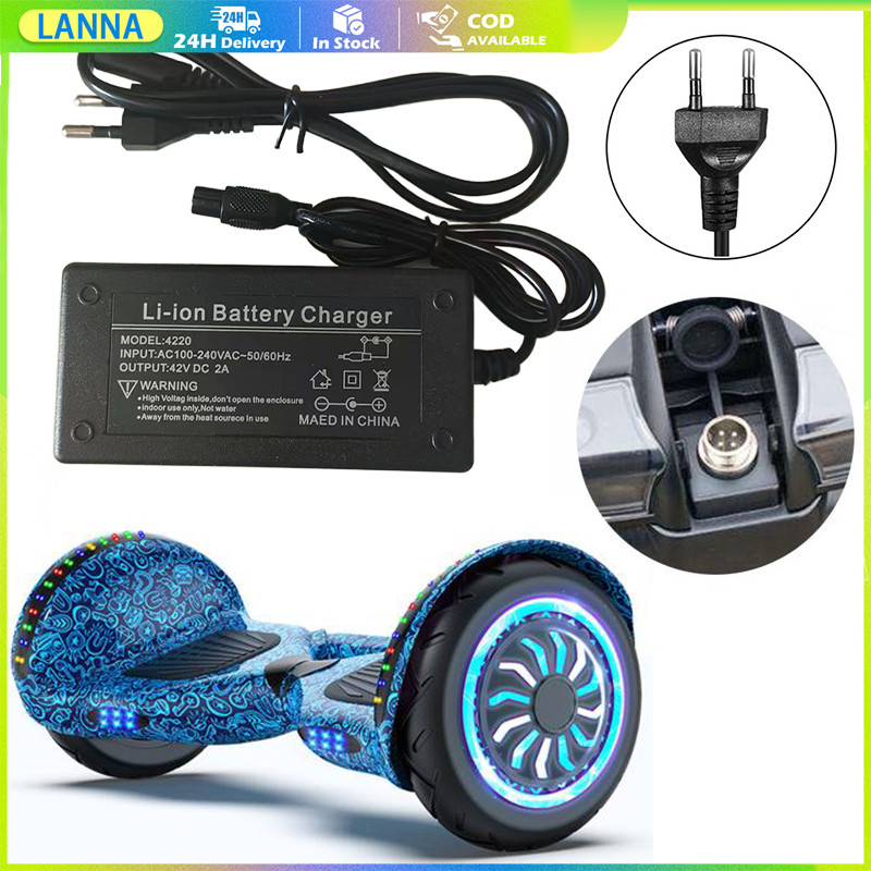 ร้านอยู่กรุงเทพ สายชาร์จสกูตเตอร์ไฟฟ้า 3 รู 42V 2A สายยาว1เมตร scooter