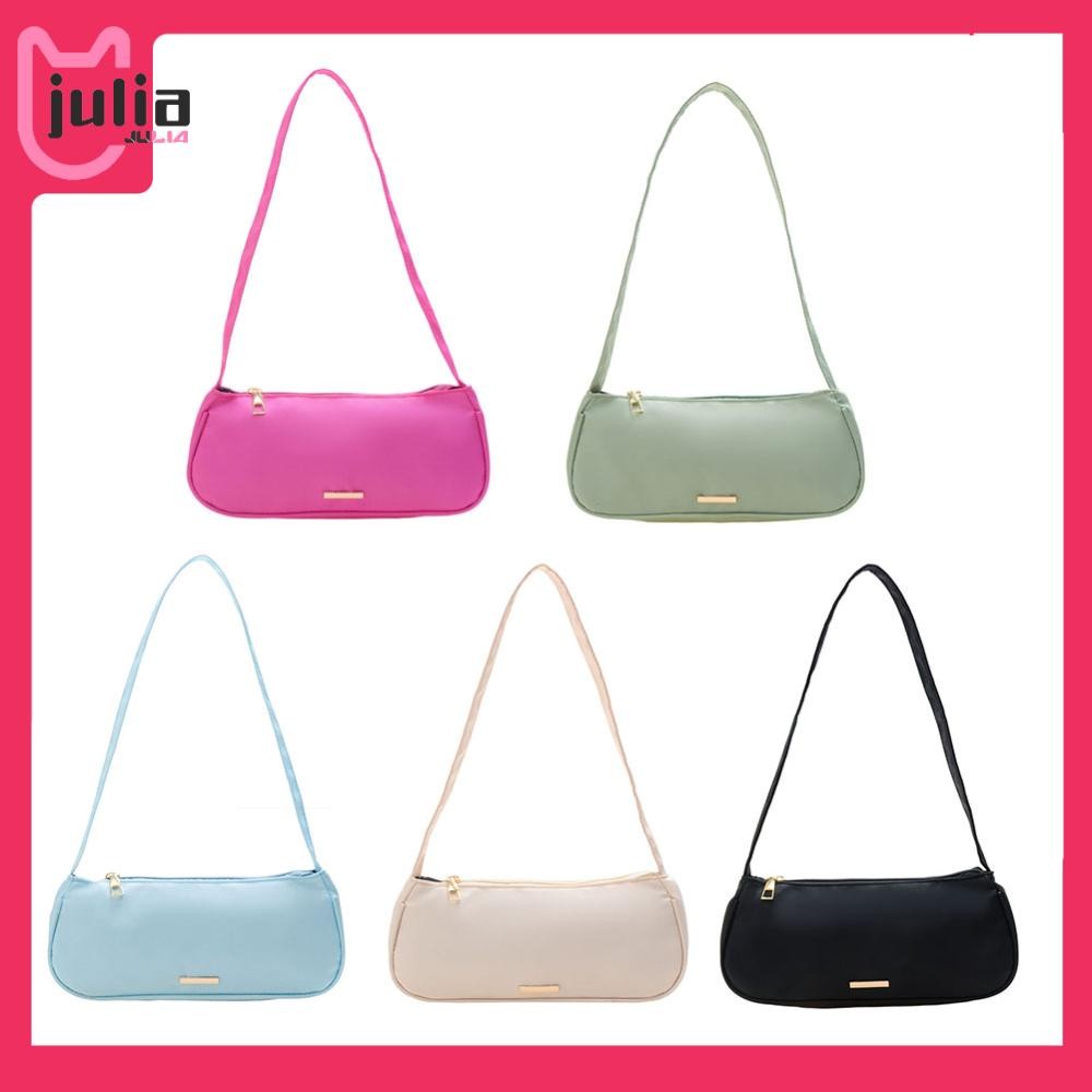 [Julia1.th] Nylon Women Handbag Fashion Solid Casual Totes Travel Underarm Shoulder Bag