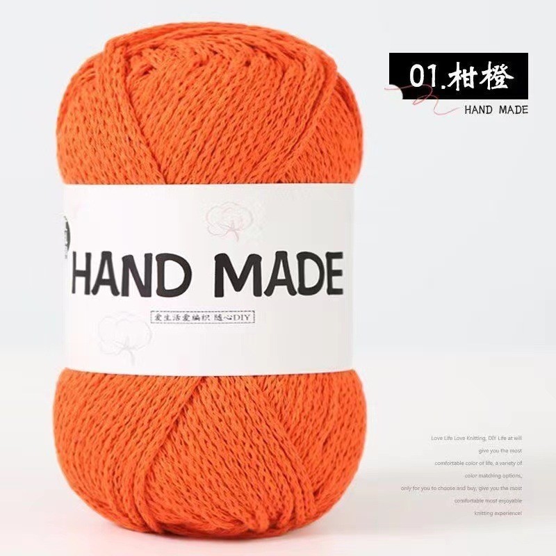 100g ไหมพรม ไหมพรมกลวง สำหรับมือใหม่ หัดถัก ราคาถูก รูปที่ 6
