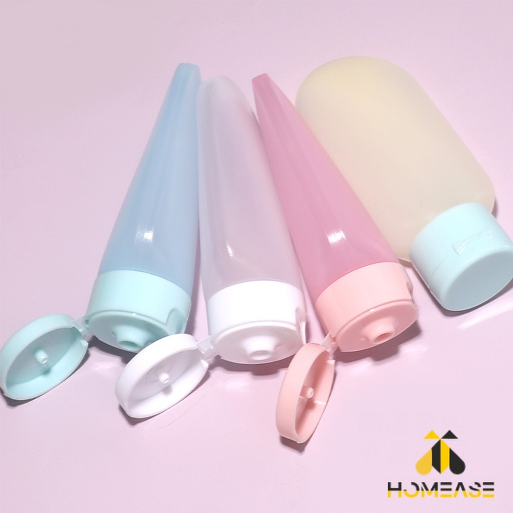 HA แบบพกพา ขนาด 60ml หลอดอ่อน ขวดรีฟิลพลาสติก โลชั่นครีมบรรจุภัณฑ์ travel bottle