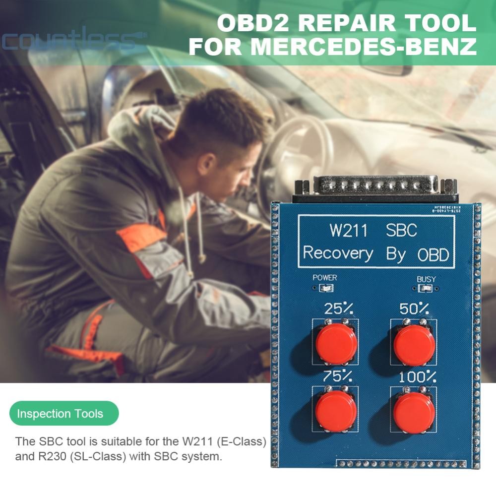 เครื่องมือซ่อมรถยนต์ไฟ LED OBD Recovery SBC รีเซ็ตเครื่องมือสําหรับ Benz OBD W211/R230 SBC [counterl