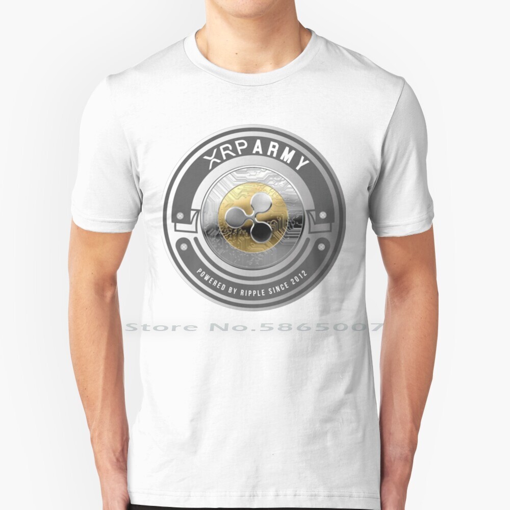 Xrp Army Crypto Ripple T เสื้อ 100% Cotton Ripple Blockchain Xrp Cryptocurrency ซื้อ Xrp Bitcoin