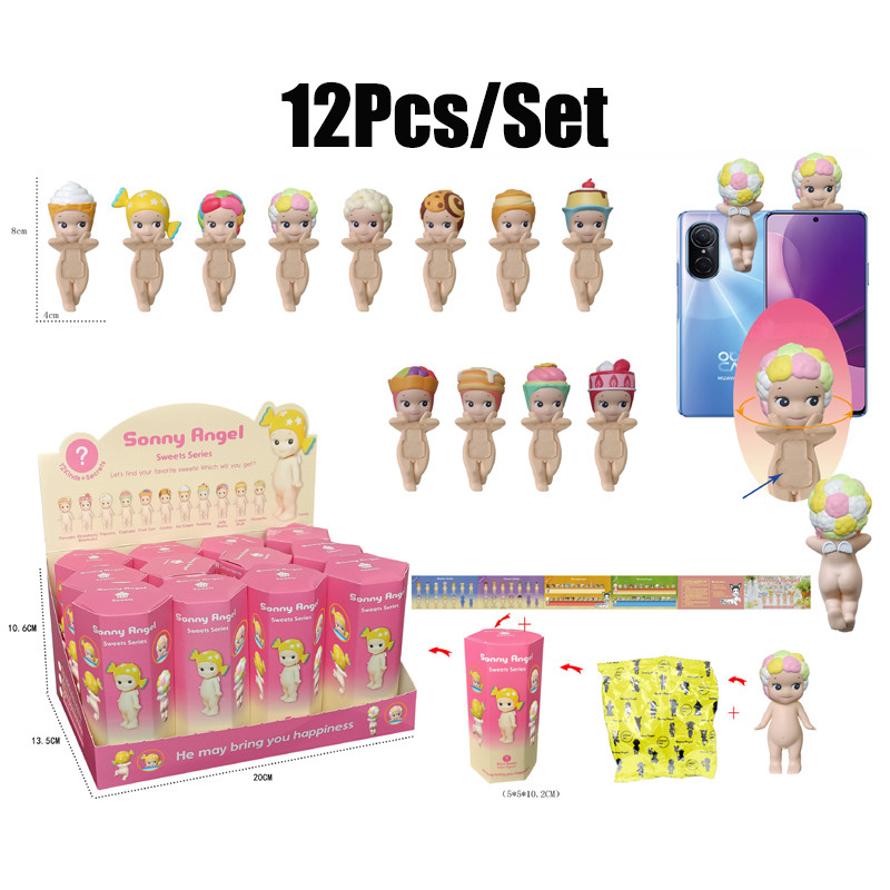 12 ชิ้น/เซ็ต Sonny Angel Hippers Sweets Series ผลไม้ Candy Store Series Sonny Angel Dreaming ไดโนเสาร์สัตว์ Mini รูป
