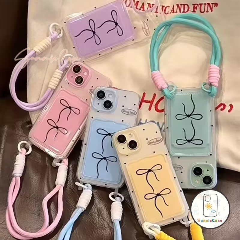 คลิปผีเสื้อ ที่สวยงาม สีลูกกวาดเคสการ์ด ง่าย ๆ IPhone 11 14 15 1613 12 7Plus Pro Max 7 14 8 Plus XS X XR Max SE เคสไอโฟน