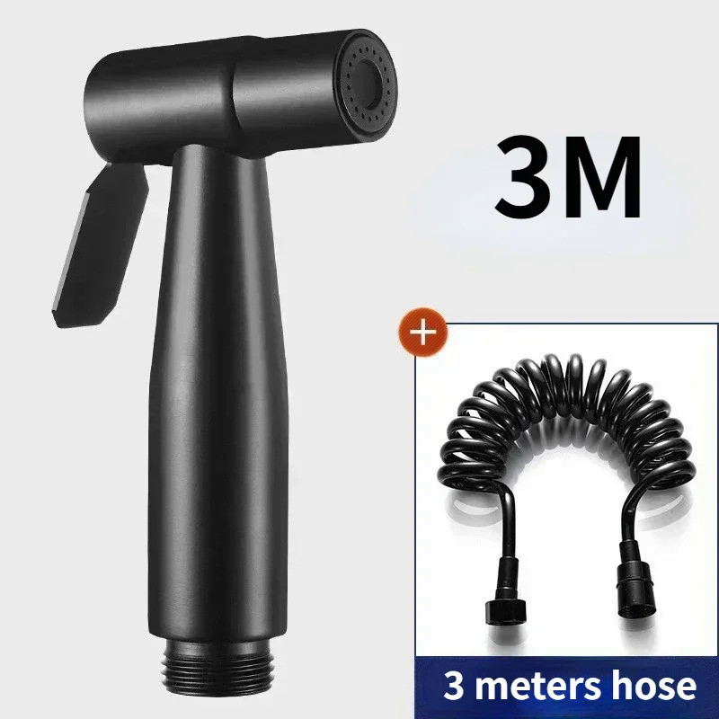 304 Hand Protable Toilet Bidet Sprayer Gun Bathroom Bidet 1.5m Stretchable Hose Stainless Steel Spra