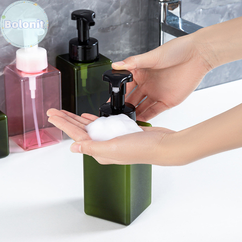 Bolonit 250/450ml Mousse Facial Cleanser โฟมขวดปั๊มพลาสติก Mini ขวดเปล่ารีฟิลสําหรับทําความสะอาดเครื่องสําอาง TH