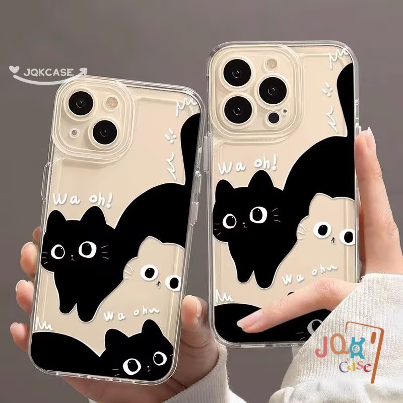 เคสไอโฟน IPhone 15 13 14 12 11 7Plus Pro Max 15 X XR Max8 7 XS 14 Plus SE 2020 ศิลปะ โชคดี คิตตี้ ตลกดี น่ารักจัง เคส