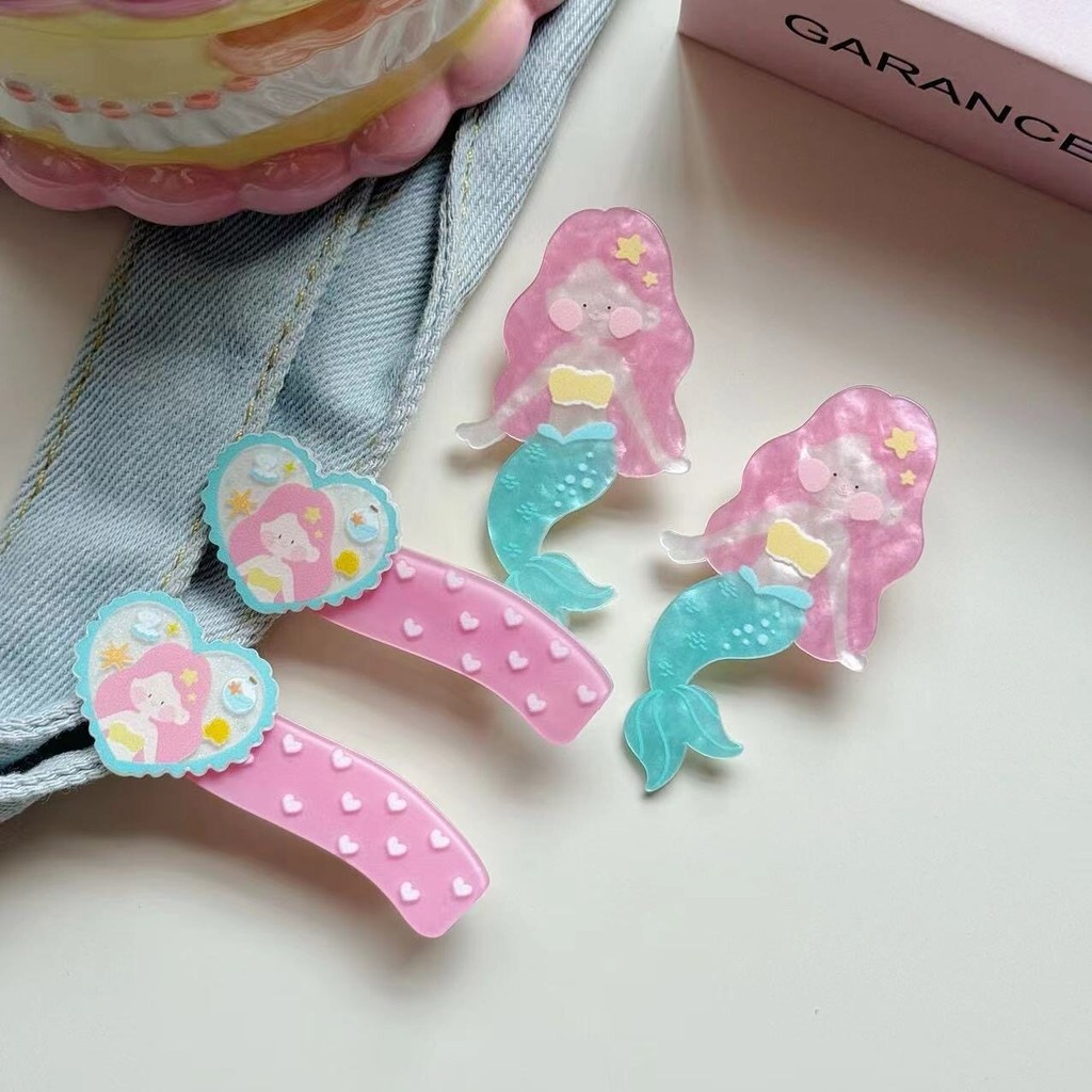 พร้อมส่ง🇹🇭 B065 ราคา/ชิ้น กิ๊บติดผมนางเงือก กิ๊บติดถามนิทาน อะคิริค เครื่องประดับผม