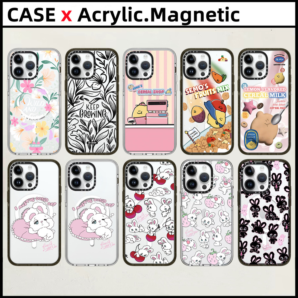 Casetifysecond moringปลอกแม่เหล็กอะคริลิคสําหรับiPhone 15 16 Pro Max 14 15 16 PlusกรณีIตื่นเพียงตอนนี้โดยสุนัขจิ้งจอกภาพประกอบแฟชั่นแกะสลักด้านข้างตัวอักษรฝาครอบป้องกัน