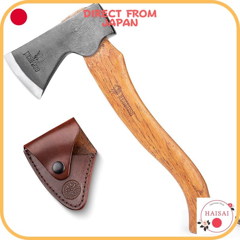 [Direct From Japan]Camp axe, firewood chopping axe, 38cm NedFoss forged axe with beech handle and ge