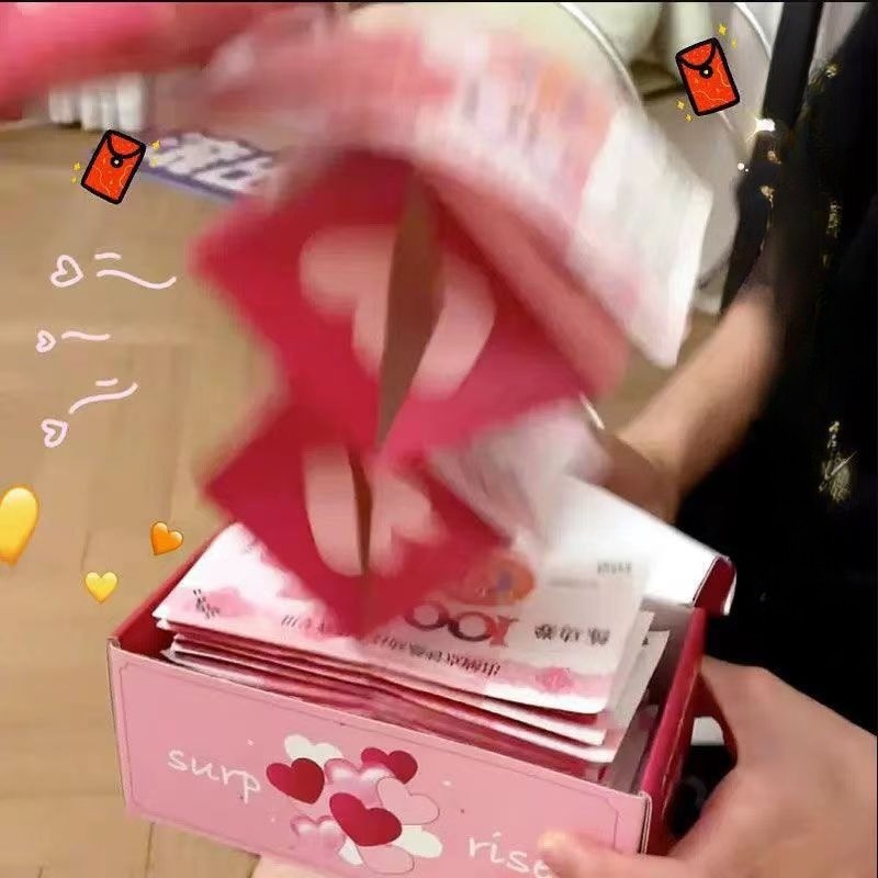 กล่องกระโดดเซอร์ไพรส์ กล่องเด้ง การ์ด DIY กล่องของขวัญระเบิดเงินสด ตกแต่งปาร์ตี้ เซอร์ไพรส์วันเกิด - รูปที่ 4