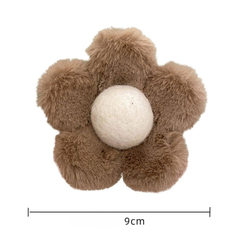 3d ดอกไม้แฟชั่นฤดูหนาว Fluffy Soft Hairpin กิ๊บติดผมเกาหลีเครื่องประดับผม - รูปที่ 7