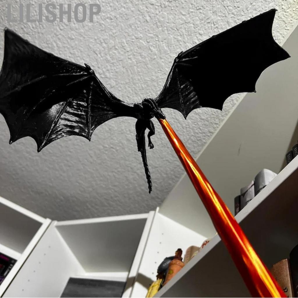 Lilishop Dragon Book Nook Flame ประณีตสำหรับตู้