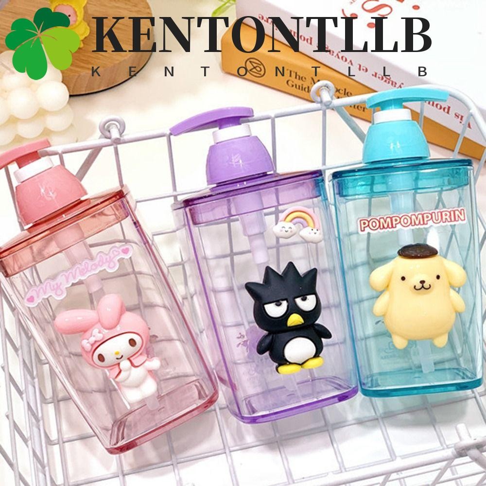 Kentontllb ขวดแชมพูรีฟิล, ขวดปั๊มอุปกรณ์อาบน้ําน่ารัก 420 มล., เจลอาบน้ําเปล่า Cinnamoroll พลาสติกการ์ตูนขวดโลชั่นคอนเทนเนอร์เครื่องสําอาง