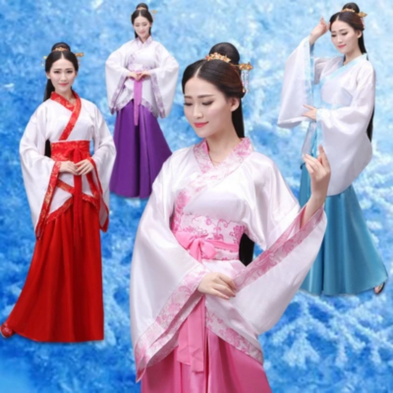 usboon ชุดฮั่นฝู ชุดจีนโบราณ Hunfu เนื้อผ้าใส่สบาย เหมาะสำหรับผู้หญิง มี3สีให้เลือก