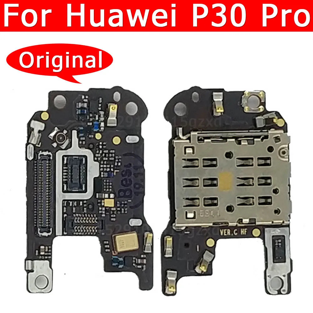 100% Original สำหรับ Huawei P30 Pro ซิมการ์ด SD ผู้ถือ conecction BOARD ไมโครโฟน MIC Flex อะไหล่ซ่อมอะไหล่