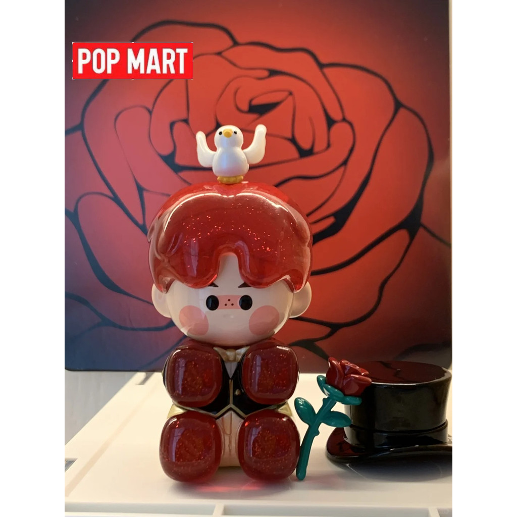Popmart Pino Jelly กุหลาบสุภาพบุรุษแขวนรูปเครื่องประดับน่ารัก