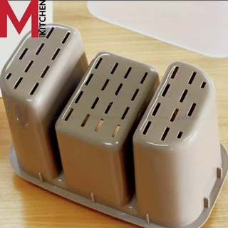 M KITCHEN KLC-103 Keyway ที่ใส่ช้อนส้อม ที่เก็บช้อนส้อม มีตะแกรงรองน้ำ ไม่ต้องเจาะรู ใช้งานง่าย