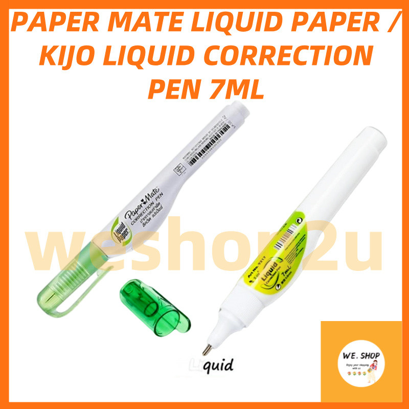 Paper Mate Liquid Paper / KIJO Liquid Correction Pen 7ml Liquid Paper Correction Pen