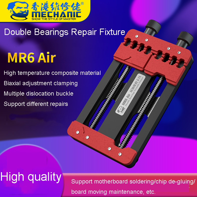 MECHANIC MR6 Air แบริ่งคู่ซ่อมติดตั้งบอร์ด PCB การประสานเมนบอร์ดชิปลบกาว Clamp การบํารุงรักษาโทรศัพท