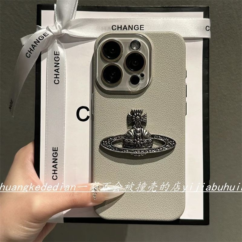 T Titanium Grey Surround Planet Vivienne Westwood เคสป้องกันเคสโทรศัพท์ iPhone สไตล์ใหม่ High-End Shock-resistant Case