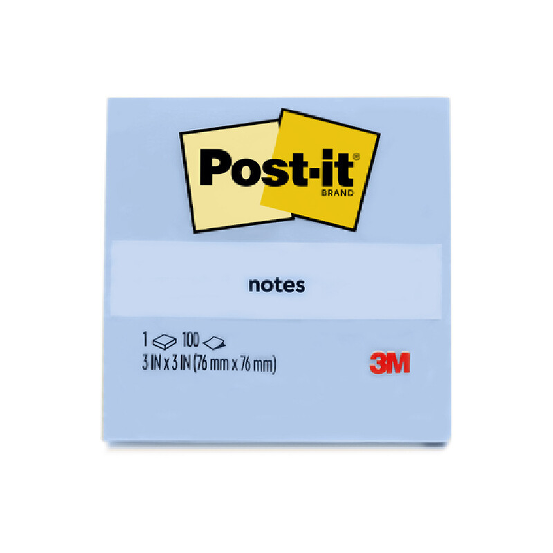 Post-it โน้ต รุ่น 654 3x3 นิ้ว สีพาสเทลฟ้า