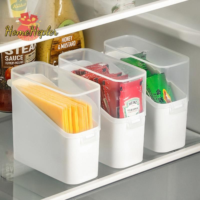 Homehepler ชีส Keeper กรณี Airtight กล่องเก็บอาหารพร้อมฝาปิดขนาดใหญ่ความจุ Slice ชีสผู้ถือ Frige กลิ่นโปร่งใสใหม่