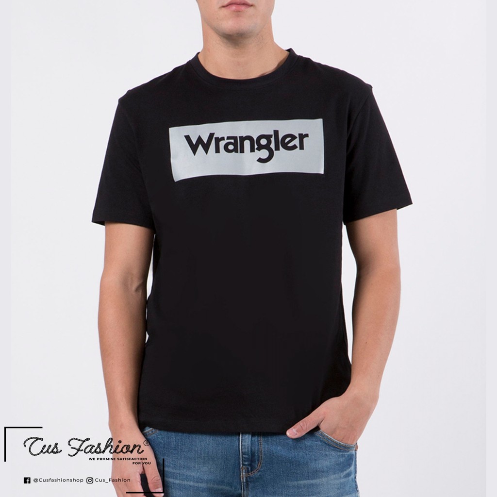 💖พร้อมส่ง💖 Fashion WRANGLER เสื้อยืดผู้ชาย / ผู้หญิงผ้าฝ้ายนำเข้าพรีเมี่ยม 30S Tee