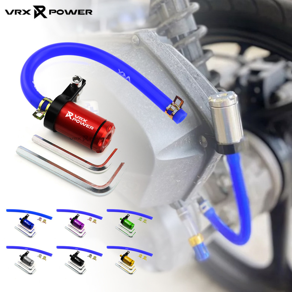 CNC ด้านหลังเบรคน้ํามันขวดกรองท่อท่อระบายน้ําสําหรับ Honda Vario 125 150/ Click 125/ Beat Fi / Scoopy