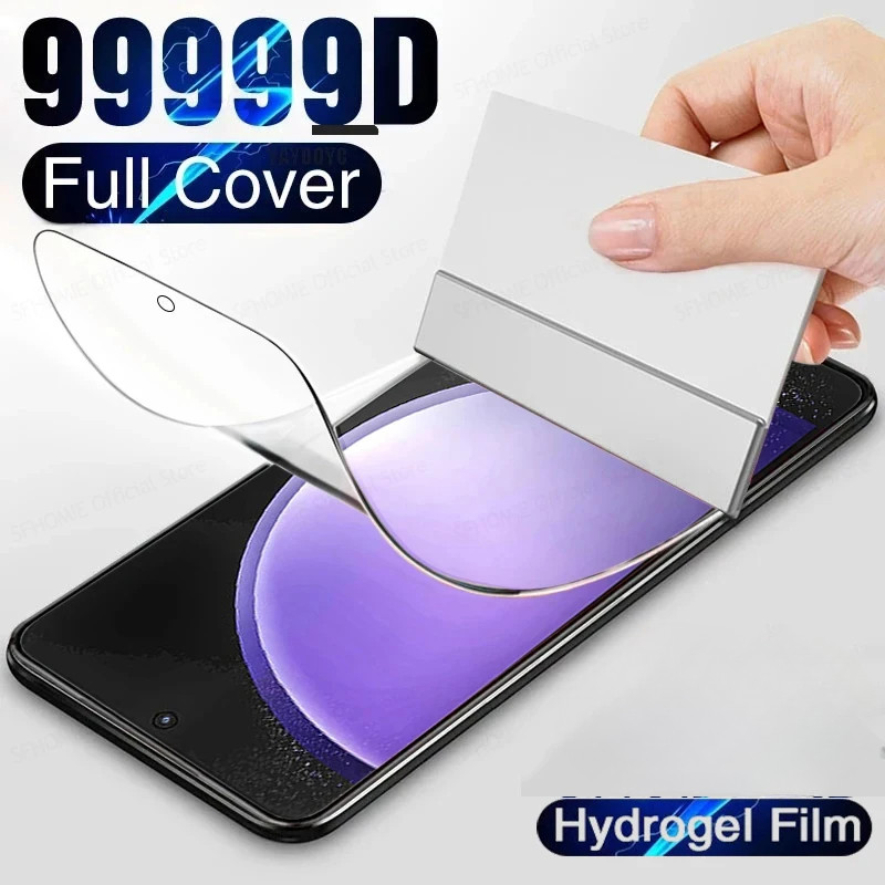 SAMSUNG ฟิล์มไฮโดรเจลนุ่มสําหรับSamsung S25 Edge S24 Plus S23 UltraซิลิโคนTPUป้องกันหน้าจอสําหรับSamsung S25Ultra S24 S23 S22 S21 FE