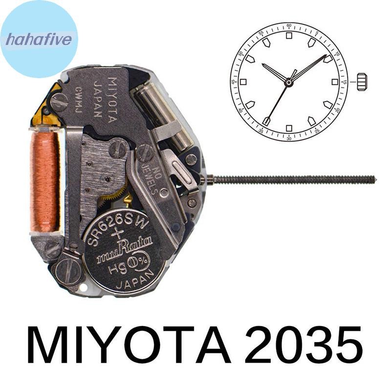 HAHA 2035 การเคลื่อนไหว Miyota 2035 ควอตซ์นาฬิกาสามมือปฏิทินซ่อมชิ้นส่วนปฏิทินขายร้อนคุณภาพสูงอุปกรณ์เสริม TH