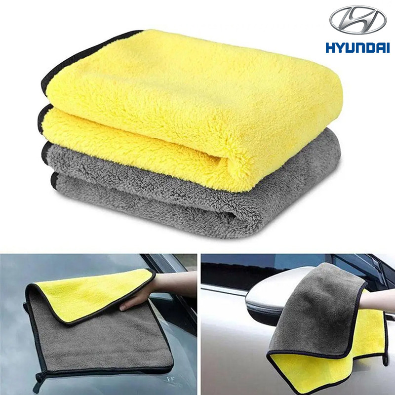 HYUNDAI IONIQ 5 N 6 CRETA SANTA STARGAZER X STARIA H-1 Elite ผ้าเช็ดรถไมโครไฟเบอร์หนาสองด้าน