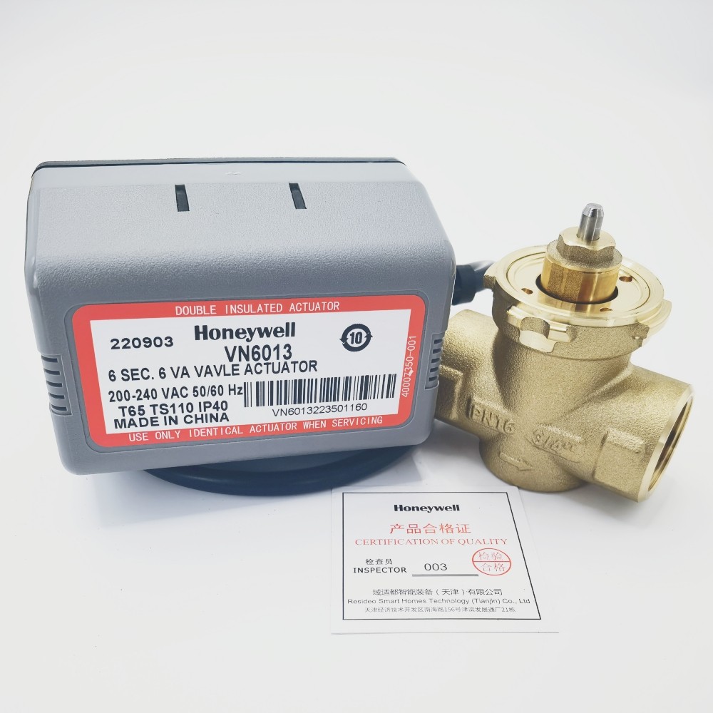 Honeywell พัดลมแผ่นดิสก์ท่อไฟฟ้าวาล์วน้ําสองทาง VC4013 VN6013AJC1000T VC6013APC