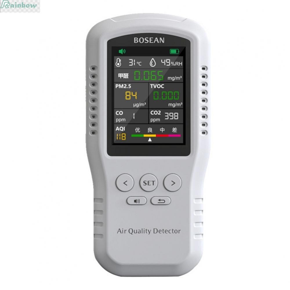 จอภาพคุณภาพอากาศหกในหนึ่งเดียวในร่ม PM2.5 จอภาพ AQI มิเตอร์แบบพกพา T-Z01PRO