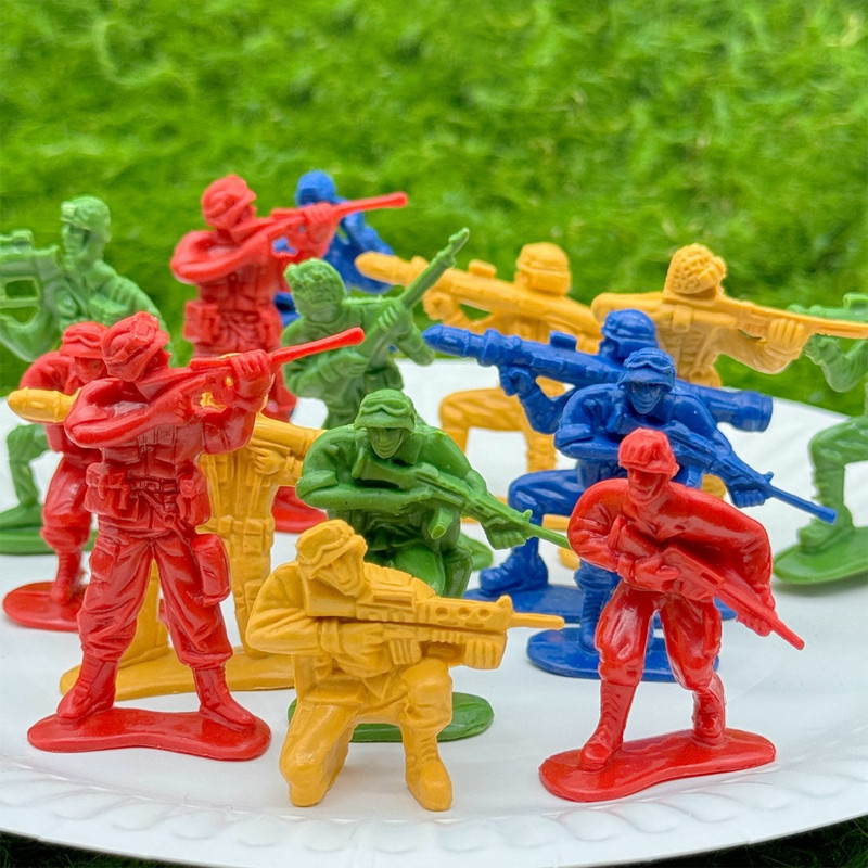 50ชิ้น5เซนติเมตรมินิทหารทหารรุ่นทหาร มินิฟิกเกอร์ เด็กสงครามของเล่นแบบคงที่ฉากสงครามเครื่องประดับ