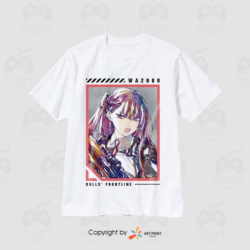 ใหม่ เสื้อยืดแขนสั้น Girls Frontline WA2000 Art