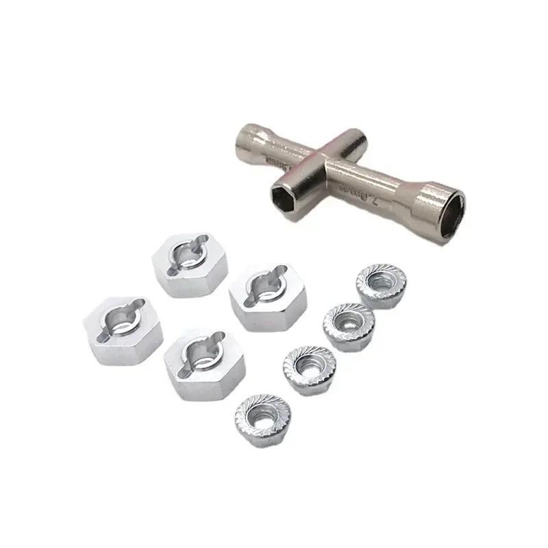 โลหะอัพเกรด Retrofit 12 มม.อะแดปเตอร์ Hex ประแจยางสําหรับ MN-999 1/10 RC รถอะไหล่