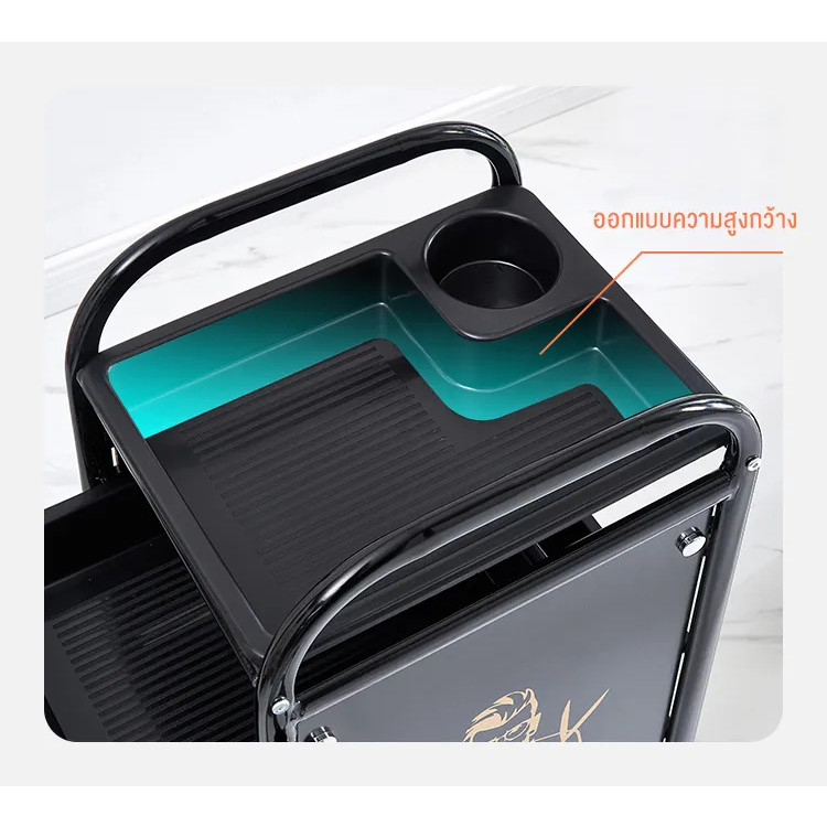 รถเข็นเสริมสวย รถเข็นร้านเสริมสวยพิเศษร้านตัดผมเครื่องมือดัดผมรถเข็นเครื่องมือร้านทำผมมือดึงบาร์ตู้เครื่องมือมัลติฟัง - รูปที่ 4